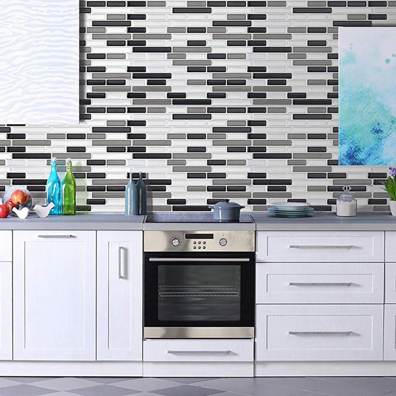 Long Strip Mosaic 3D Self-Adhesive Wall Tiles