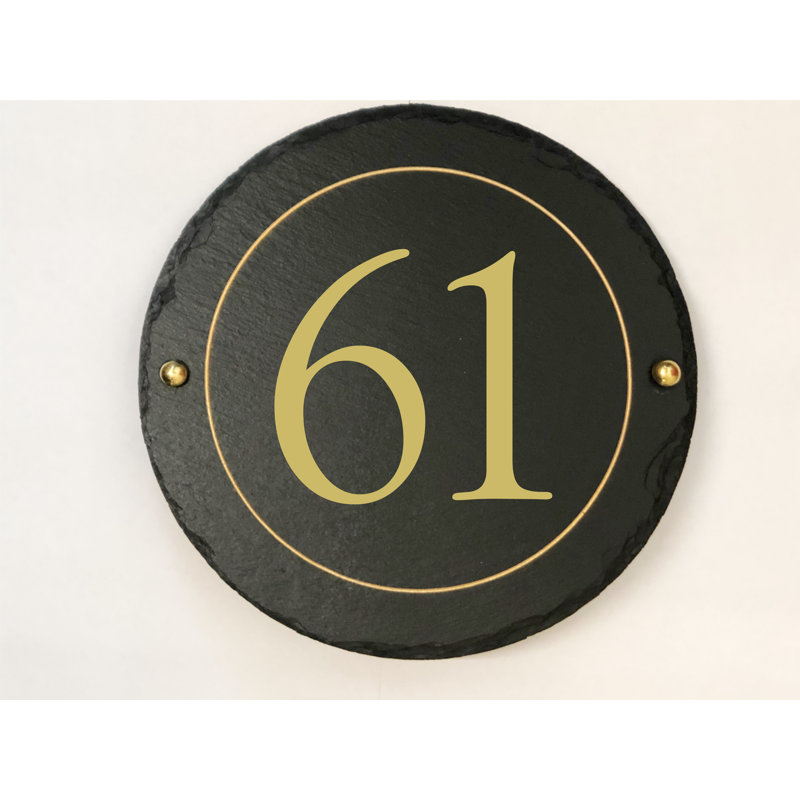 Easingwold 24cm H Stone House Number, 61