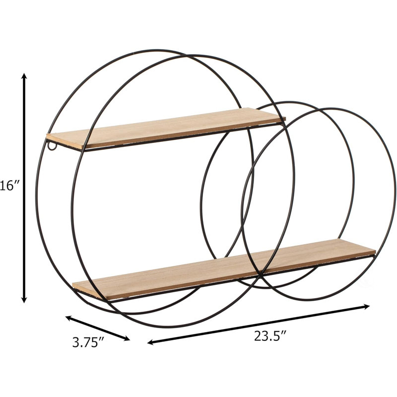 Interconnected Circular Wall Mounted Shelf