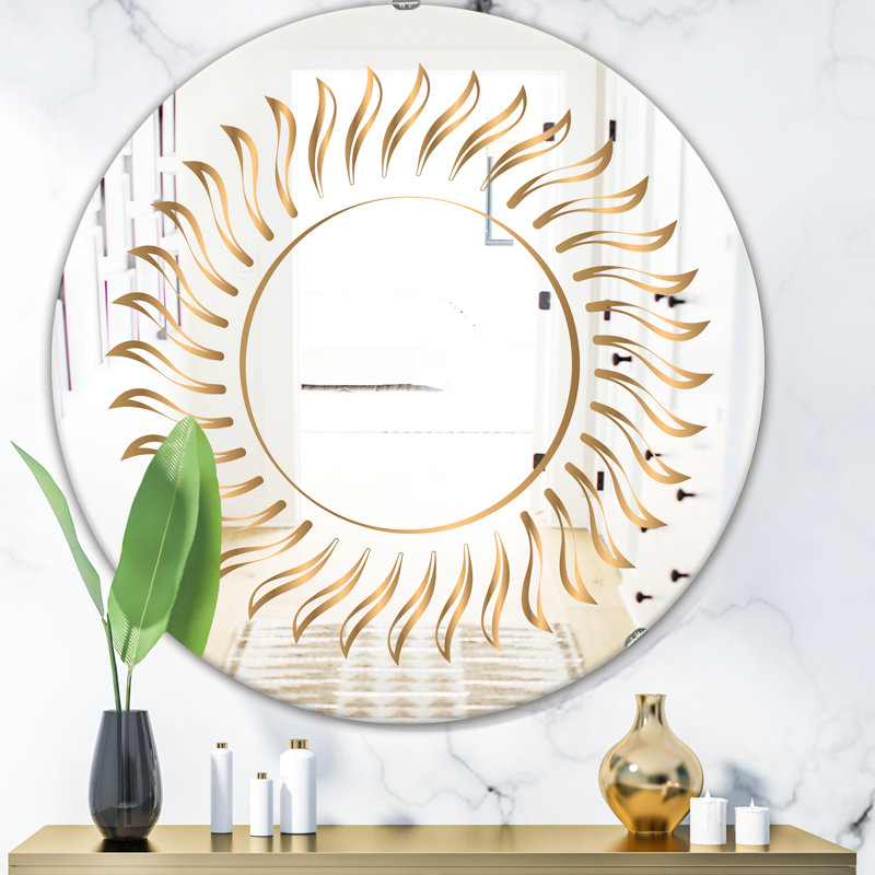 Miroir d'appoint Golden Rays Glam, H 31,5 po x l po