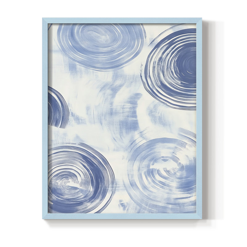 «Abstract Abstract», reproduction encadrée - prêt à accrocher, Bleu, H 20 po x l 16 po