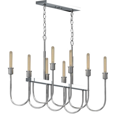 Concord 8-Light Indoor Polished Nickel Linear Kitchen Island Chandelier