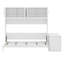 Grand lit escamotable mural avec bureau, tablettes et armoires-109100683