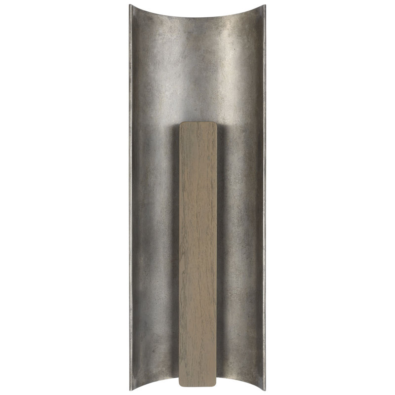 Anne-Marie Barton Remi 18" Sconce, Mottled Pewter/Warm Walnut