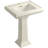Memoirs 26.375" Tall Rectangular Pedestal Bathroom Sink with Overflow-1002044543-1002044525