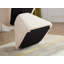 Chaise d'appoint moderne pivotante à 180 ° avec dossier ergonomique incurvé et base en bois massif