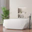 Baignoire de trempage autoportante en acrylique blanc de 59 po de conception moderne ovale et ergonomique Clingao