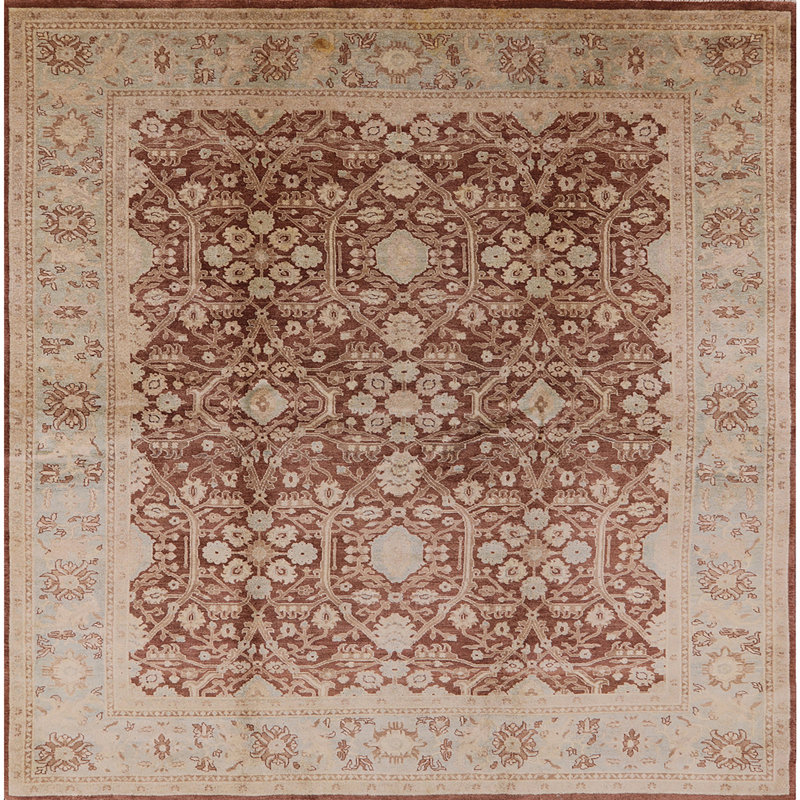 Tapis oriental beige / brun Cardoon, Carré 4 pi