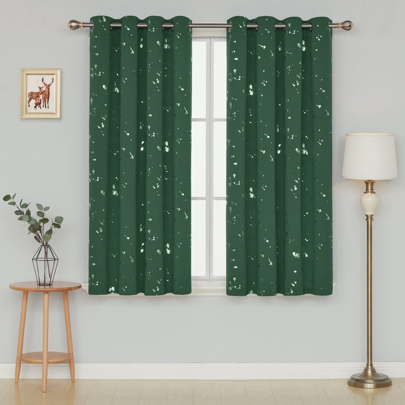 Siskiyou Room Darkening Curtain Pair, 52" W x 54" L, Dark Forest