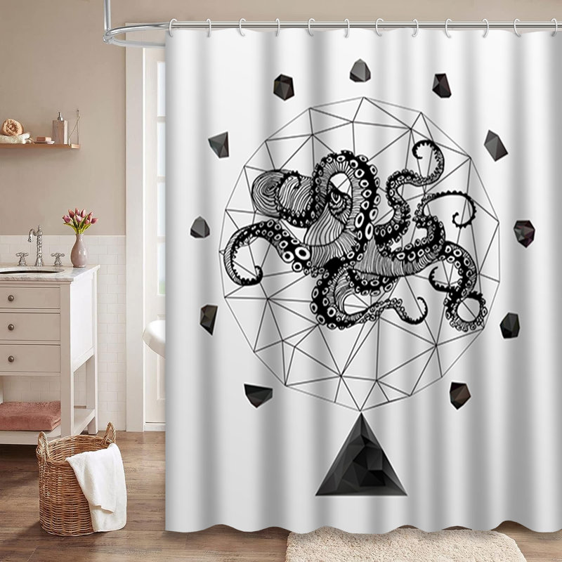 Rideau de douche Abstract, L 72 po x l 84 po