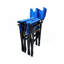 Chaise pliante en bois Chaise pliante 2 pièces / ensemble Populus + toile (couleur: bleu)-266976347