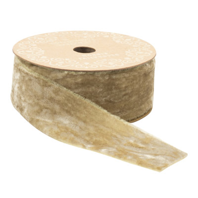 Raw Edge Velvet Ribbon