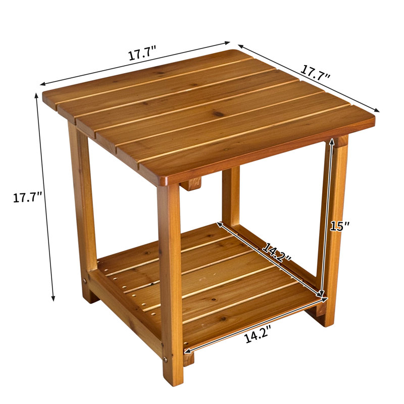 Chaise berçante d'extérieur en bois avec table
