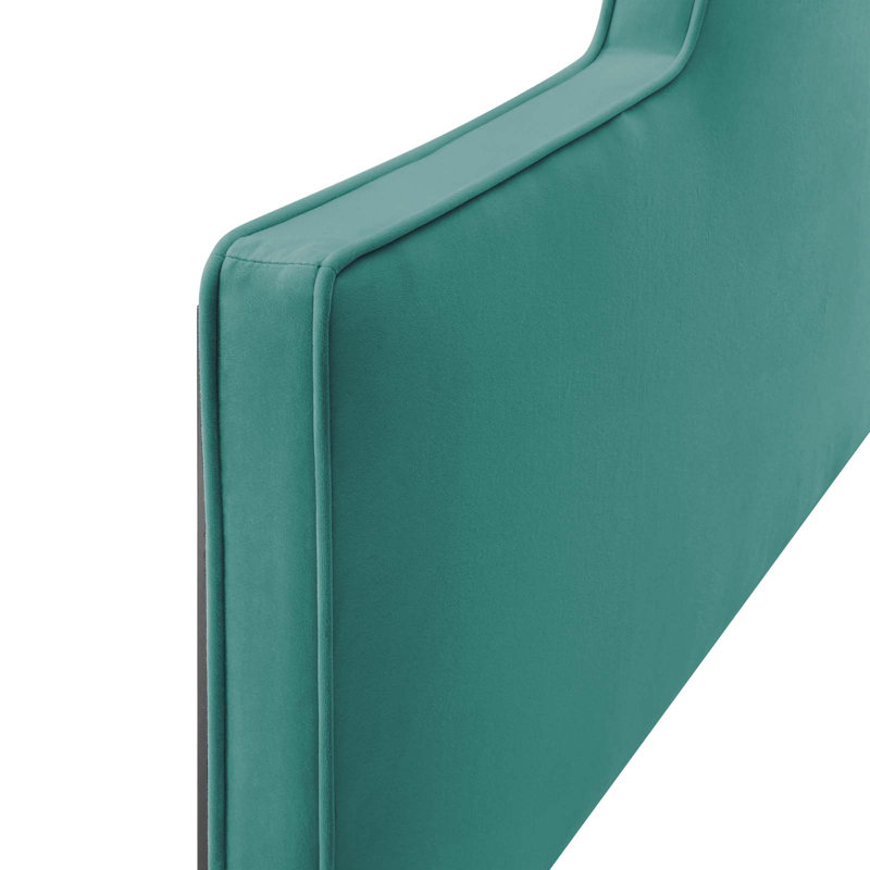 Dawn Performance Velvet Headboard, Teal Plainweave, Twin
