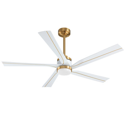 56'' Ellaura LED Ceiling Fan with Light Kit and Remote Control Included
