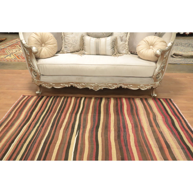 Tapis oriental kilim rayé 5 x 7