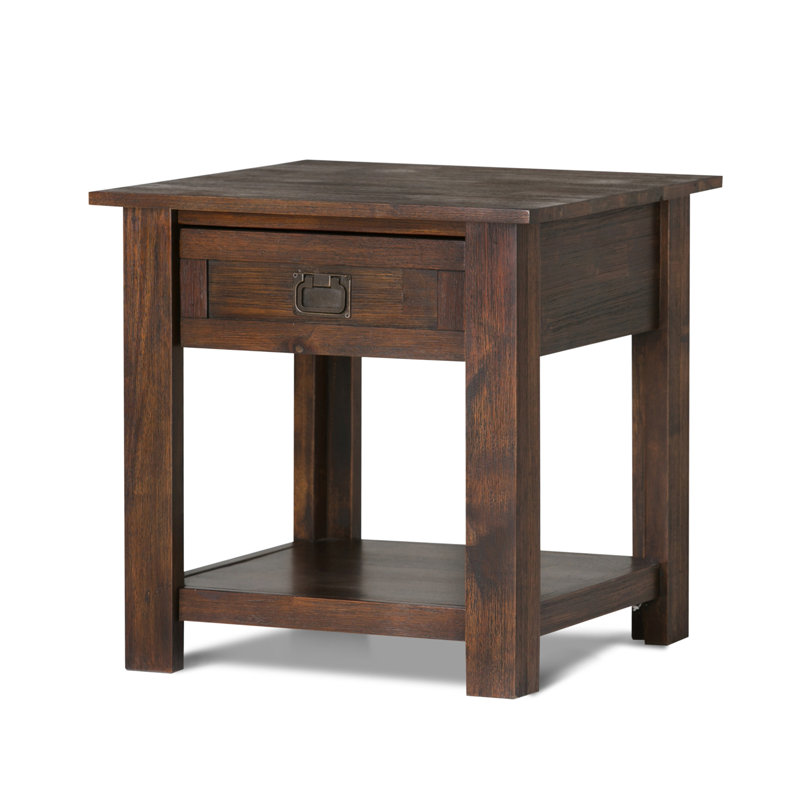 Monroe - Table de bout - Brun anthracite patiné