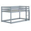 Wooden Floor Bunk Bed With Ladder-1230518513