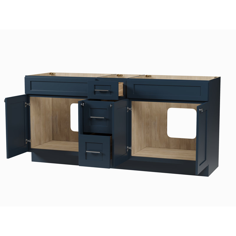 Base de meuble-lavabo double 72 po Disar, Bleu