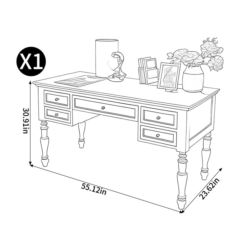 Bureau à domicile de style français