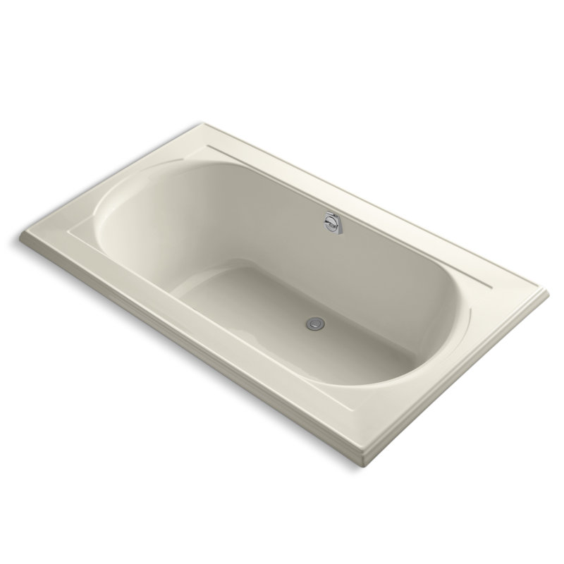 Memoirs 72" x 42" Drop In Soaking Acrylic Bathtub, Almond