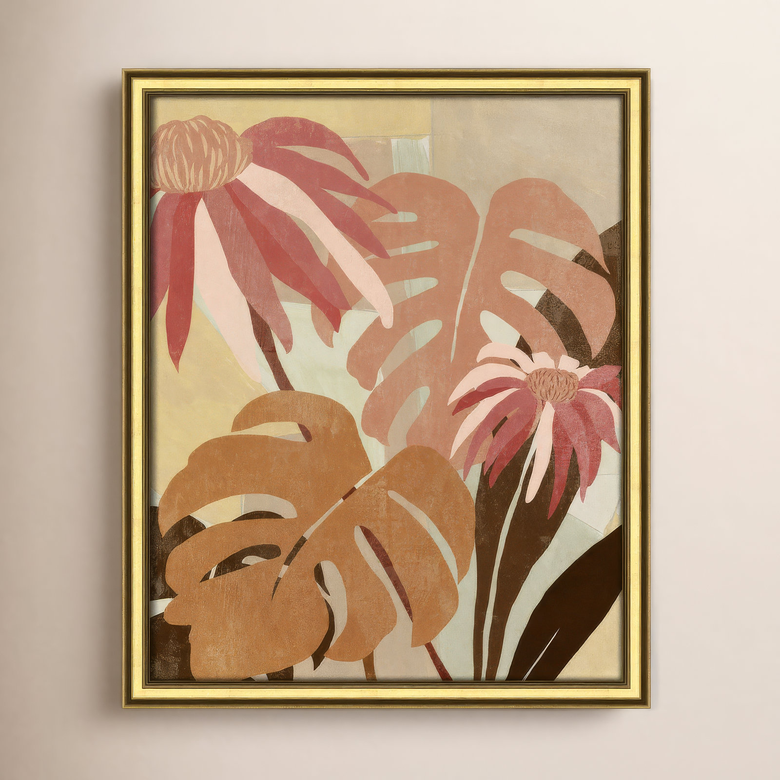 Hot Tropics II by Asia Jensen, Gold, 17.25" W x 20.25" H
