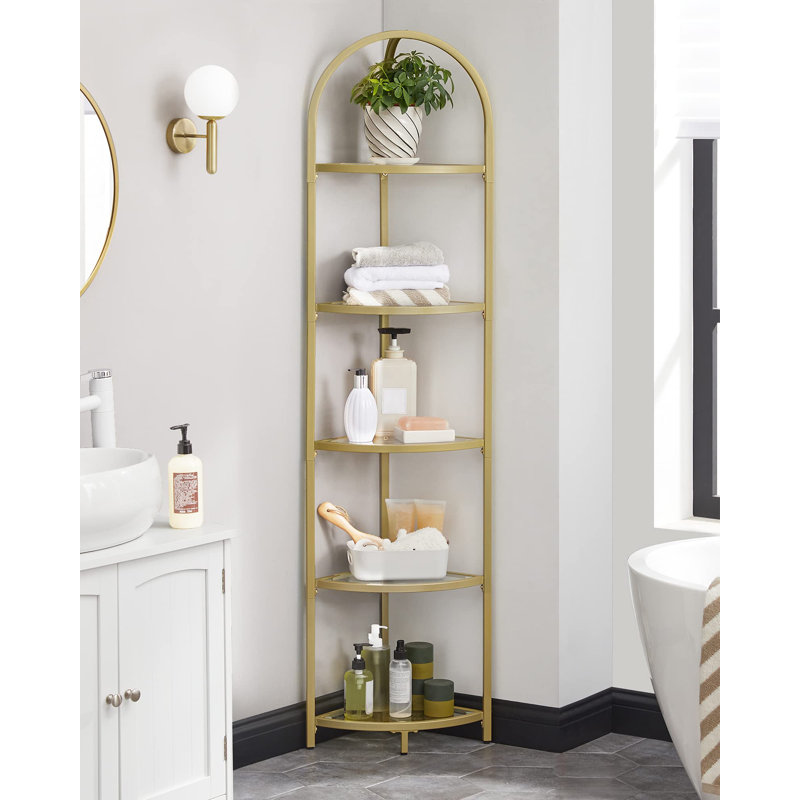 Lailamarie Corner Bookcase, Golden