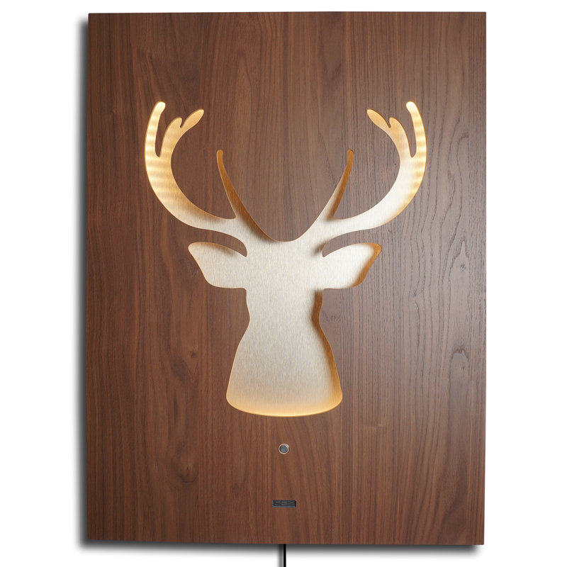 MA01 Rustic Wall Decor, Walnut Brown/Champagne