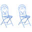 Bistro Set ALBINIA Metal Burgundy-2031004540