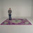 Brynlee Oriental Machine Made Power Loom Polypropylene Area Rug in Lavender/Light Blue-1459875903