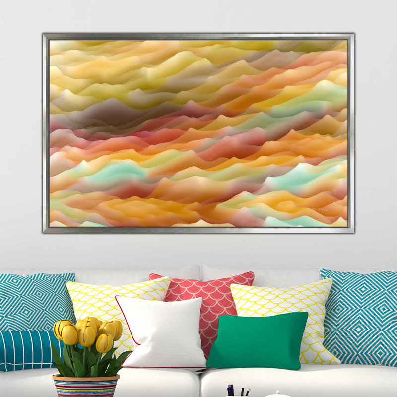 " Purifying Hope " by Mark Lawrence, 39.5" H x 63.5" W x 2" D, Silver Floater Frame