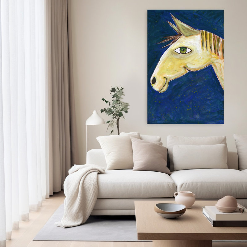 Mystique, cheval, regard, abstrait, fantaisiste, cheval contemporain, paysage, art mural