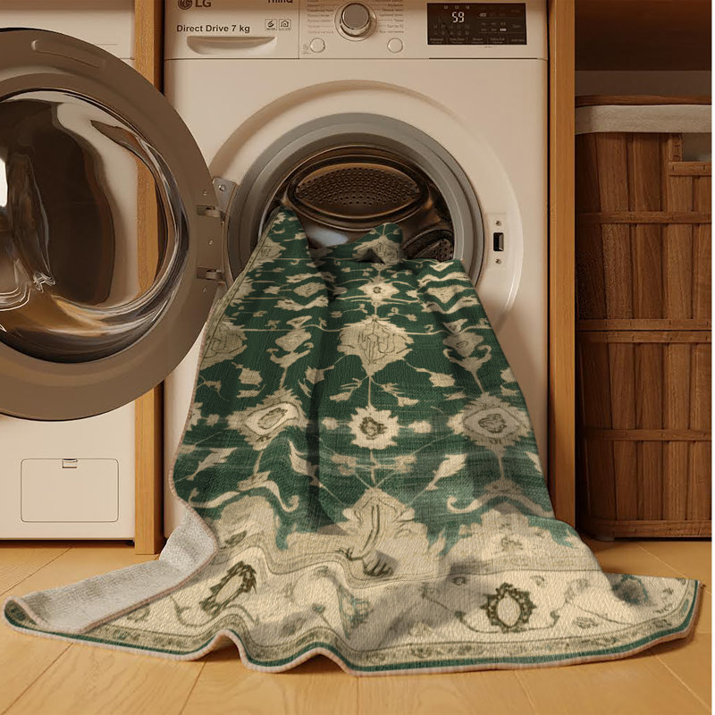 Tapis brun lavable à la machine, Rectangle 3 pi x 5 pi