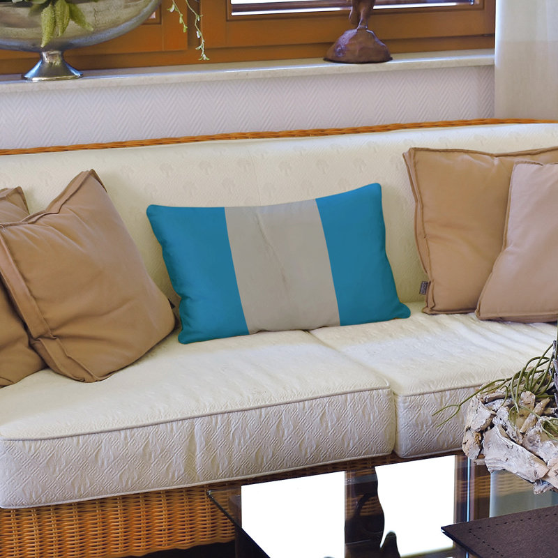 Housse de coussin lombaire Atlanta, Carolina, Danube clair / gris
