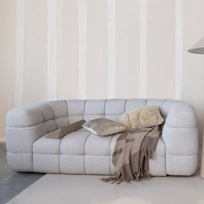 Melange Tufted Curved Sofa