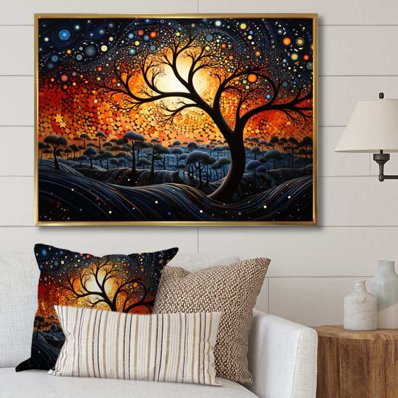 Art africain-américain, Soulful I sur toile, H 34 po x l 44 po x P 1,5 po, Cadre flottant doré