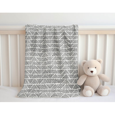 Chev Wave Stripe Velveteen Fleece Blanket