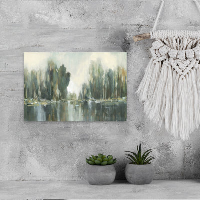 Art texturé abstrait de paysage éthéré contemporain