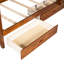 Lit superposé Twintwin en noyer avec rangement et - fonctionnel centre de chambre à coucher en bois massif de qualité
