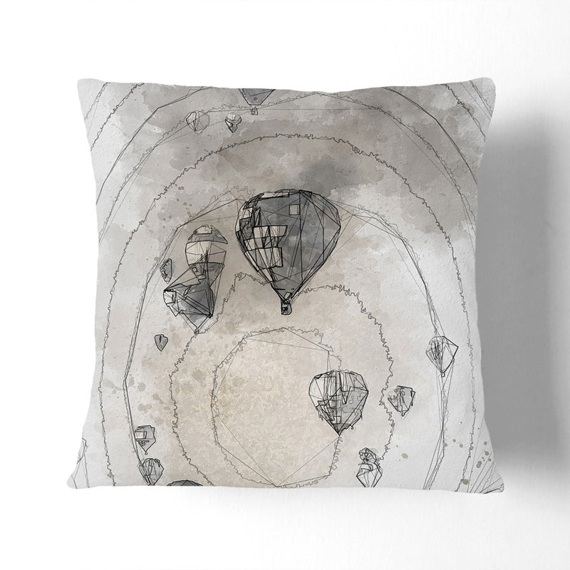 Square Throw Cushion, 40cm H x 40cm W x 15cm D, Black