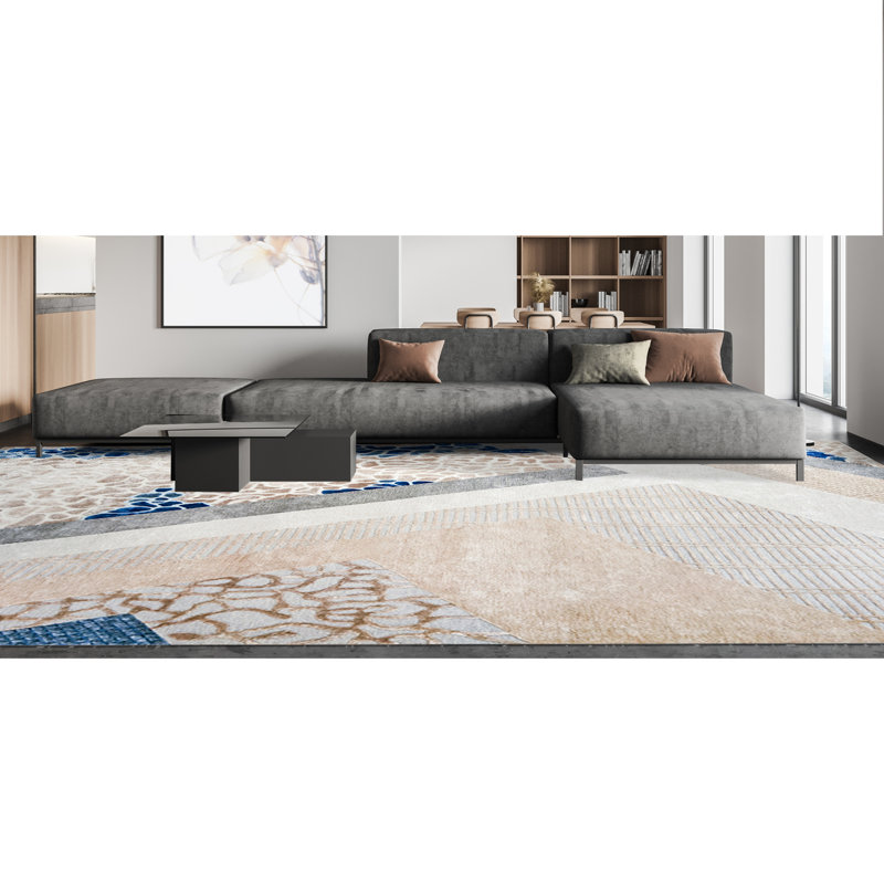 Hand Knotted Area Rug, Rectangle 8' x 10'