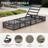 Laguna Outdoor Patio Chaise Lounge Chair, Luxury Rattan Recliner With 6-Position Backrest & 5-Inch Thick Cushions Set Of 4-1825663699