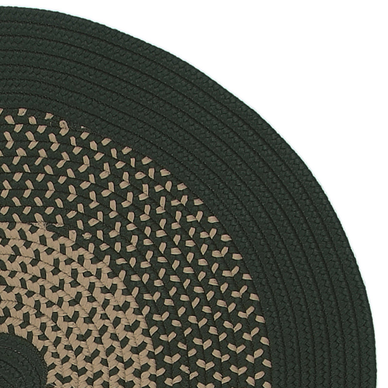 Noir tressé à la main divin/Tapis décoratif Ivoire, Rond 4 pi