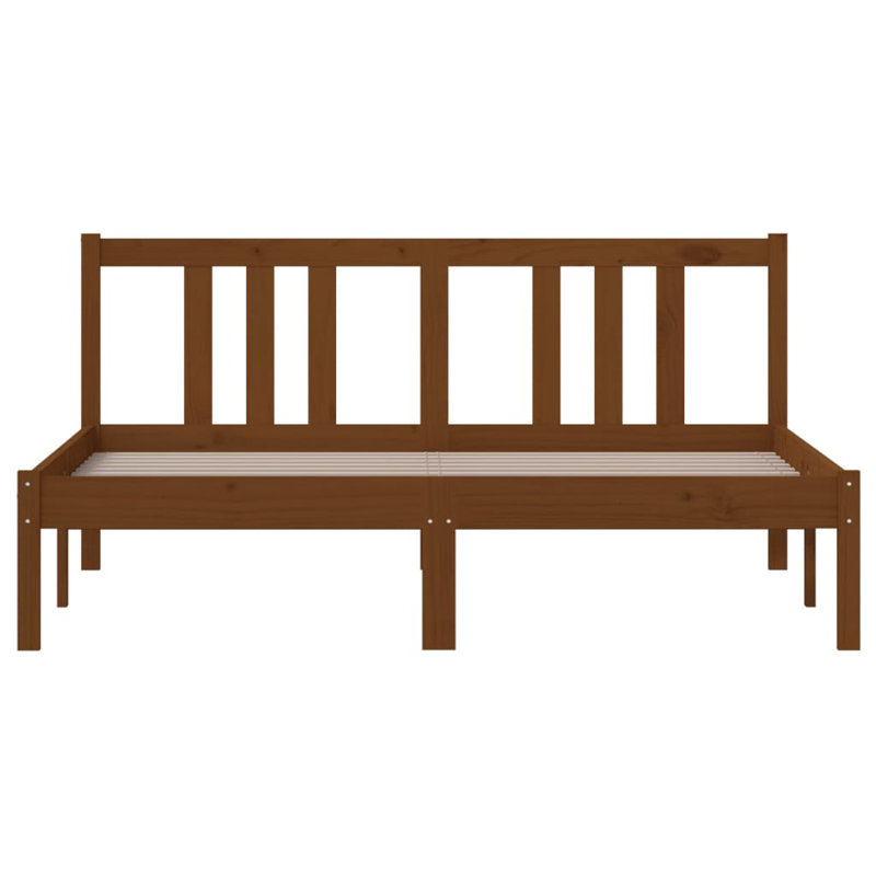 Bed Frame Solid Wood, honey brown, 90 x 200cm