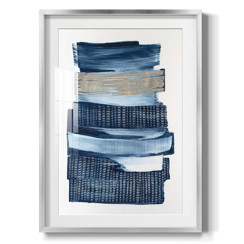 Lineups II, reproduction encadrée, Papier avec cadre argenté, Blanc