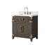 Ensemble de meuble-lavabo simple avec plateau en marbre de culture et robinet