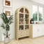 Garde-manger arqué de 70,28 po de hauteur, armoires de cuisine en bois de style campagne moderne, armoire de rangement arquée avec tablettes réglables, armoire polyvalente pour la cuisine, la salle à manger et le salon