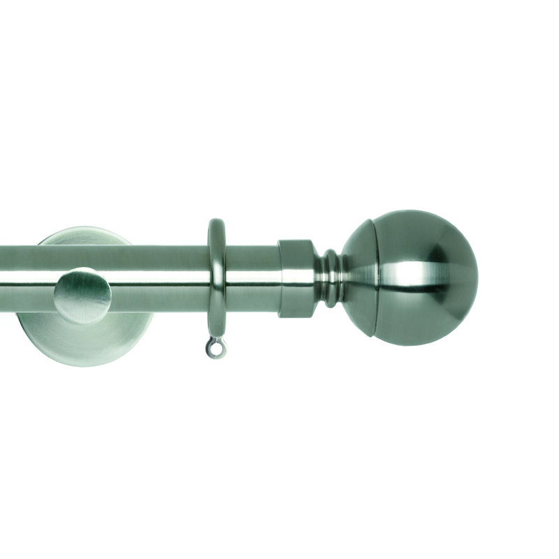 Derquan 2.8cm Single Pole, 2.8cm H x 360cm W x 2.8cm D, Stainless Steel