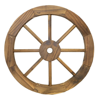 Petite roue de chariot en bois