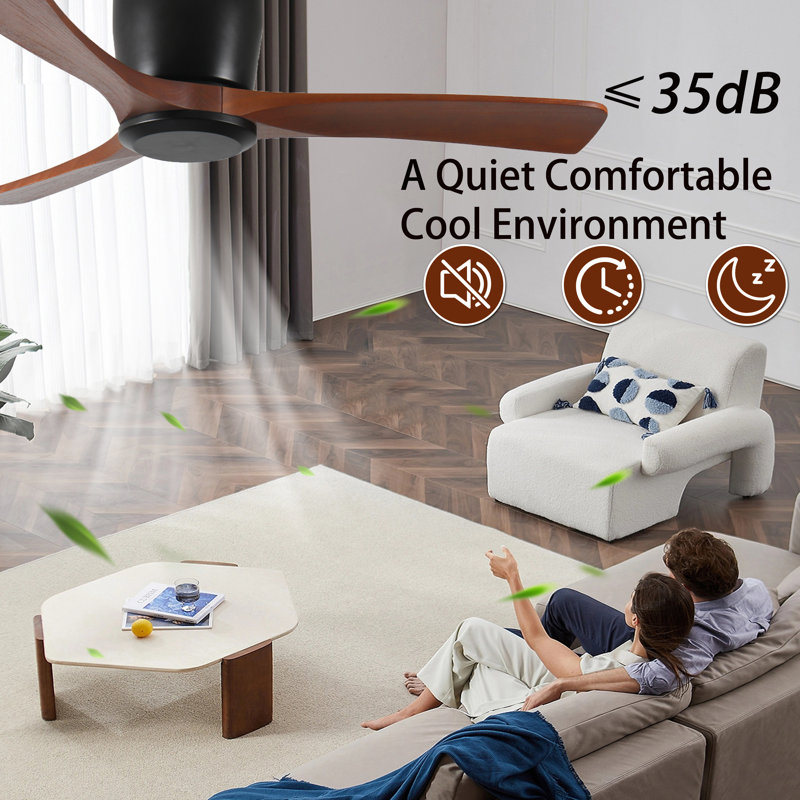 42 INCH WOOD CEILING FAN WITH NO LIGHT